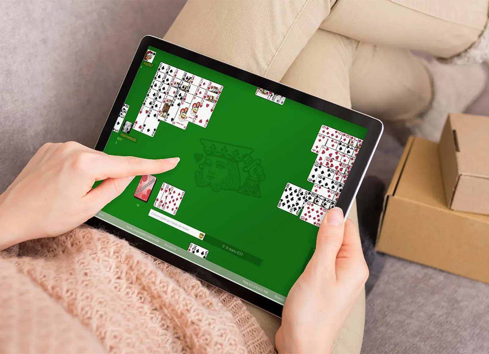Screenshot of the Burraconline game on a tablet
